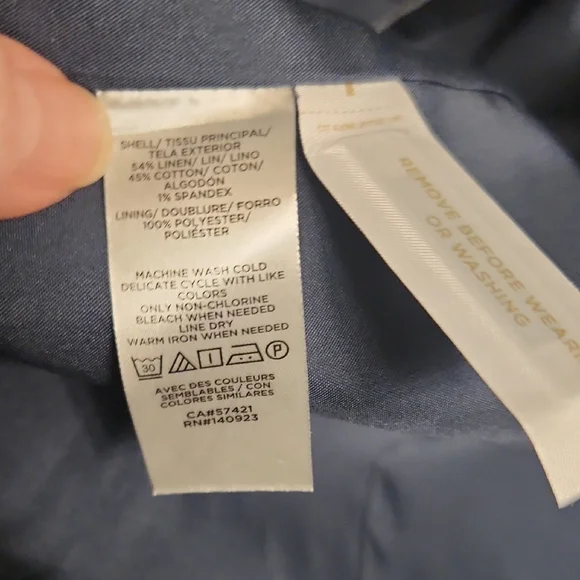 LOFT Light Blue Blazer with Gold Button - Picture 3 of 5